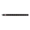 DELTACO 19" PDU with 12x CEE 7/4 outlets, 3500W, power switch, aluminium