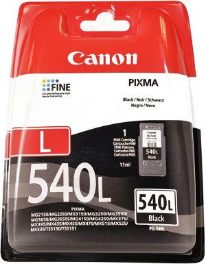 Canon PG-540L - 11 ml - XL størrelse - sort - original - blækpatron - for PIXMA MG3250, MG3550, MG3650, MG4250, MX395, MX455, MX475, MX525, MX535, TS5150, TS5151