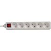 Extension socket 6-way DK, H05VV-F, 1.4m, White