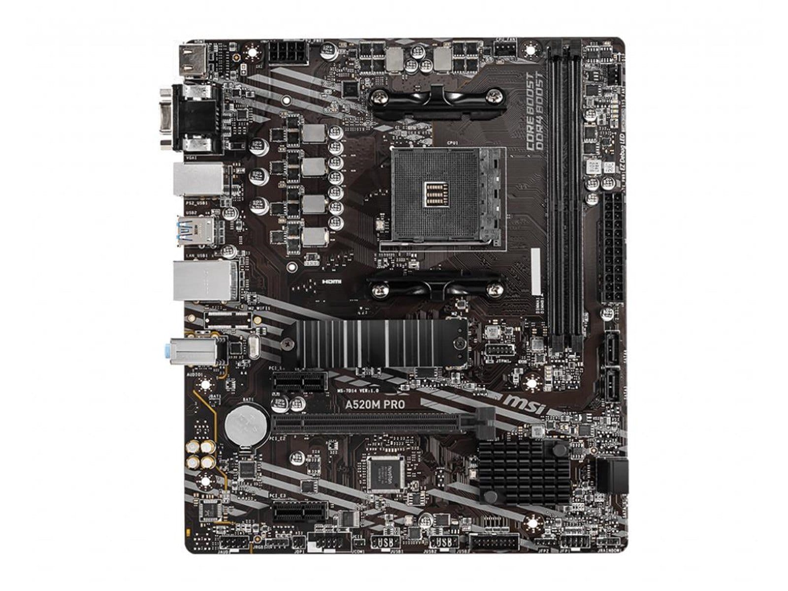 MSI A520M PRO Bundkort - AMD A520 - AMD AM4 socket - DDR4 RAM - Micro-ATX