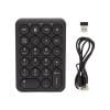 DELTACO Wireless numpad, 2.4GHz RF, scissor switches, 22 keys, rechargeable battery up to 40 hours, black
