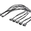 Splitter for PWM fans, 4-pin to 5x4-pin fe, SATA power
