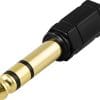 LAGERSALG: DELTACO teleadapter 6,3mm han - 3,5mm stereo hun