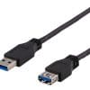 DELTACO USB 3.1 Gen1 Extension cable, 2m, USB-A male to USB-A female,