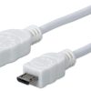 USB-A - MicroUSB Cable 1m Polybag, white