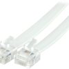 DELTACO modularkabel RJ12/6C, 3m, hvid