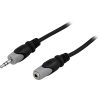 DELTACO Lydkabel, 3,5mm han - hun, 3m