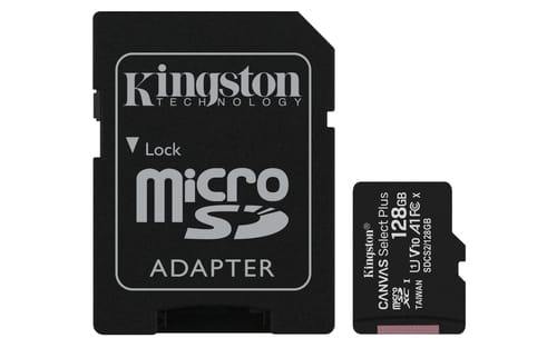 Kingston 128GB micSDXC Canvas Select Plus 100R A1 C10 Card + ADP