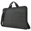 Laptop sleeve til 15-16" bærbar, med håndtag, skulderstrop, lomme & lynlås, sort - fremstillet af 95% genbrugte materialer