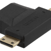 DELTACO HDMI adapter, HDMI FM to mini HDMI M and micro
