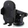 DELTACO Fast wireless charger with IR sensor, 10W, suction cup, vent c