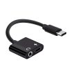 Kabel USB-C audio og lade adapter