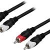 DELTACO Lydkabel, 2xRCA han - han, 3m