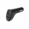 Car Charger, 1x USB-A 18W, 1x USB-C 20W, black