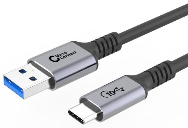 MicroConnect Premium USB-C to USB-A cable , 2m, 10Gbps, 60W