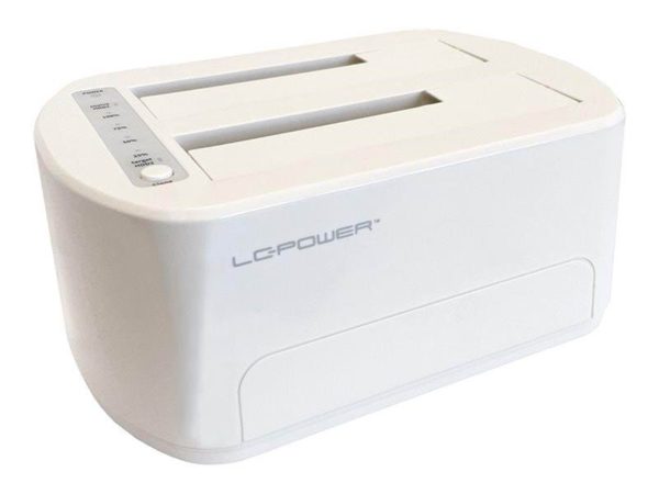 LC Power LC-DOCK-U3-VI - HDD / SSD docking station - SATA - USB 3.2 (Gen 2x1) - Dual Dock med kloningsfunktion