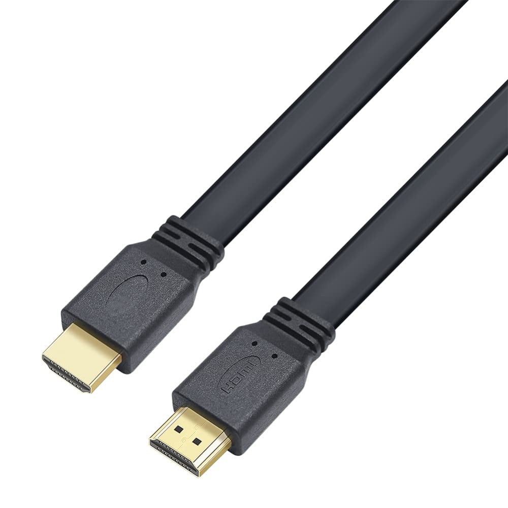 Flat High Speed with Ethernet HDMI cable, 2m, black