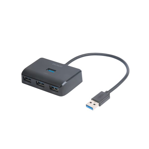 USB-A hub, 5 Gbps, 4x USBA, black