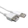 QNECT USB 2.0 Extension Cable A Male-A Female, 5m, White
