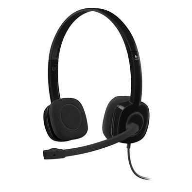 Logitech H151 Stereo - Black - Headset, på øret, kablet, 3.5mm jack