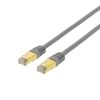 Deltaco S/FTP Cat7 Netværkskabel, 25m, 600MHz, Delta-certificeret, LSZH, RJ45-stik, grå