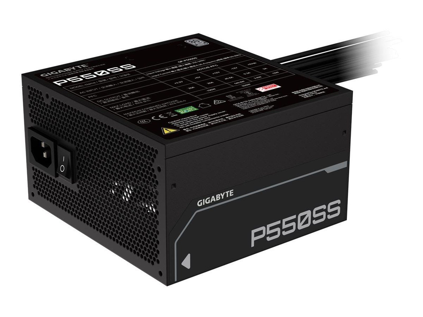 GIGABYTE P550SS Strømforsyning - 550 Watt - 120 mm