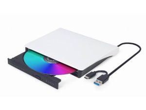 Gembird DVD-USB-031-BW - Ekstern - DVD-RW (Brænder) - USB 3.1 Gen 1 - Hvid