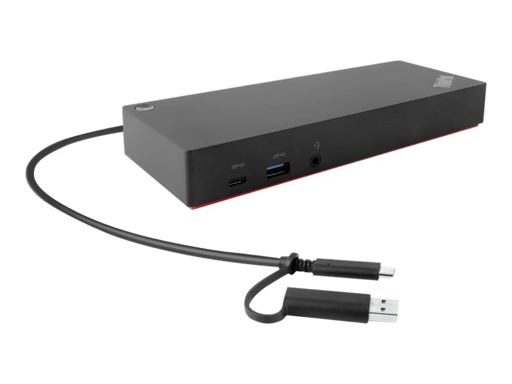 Lenovo ThinkPad Hybrid USB-C with USB-A Dock - Dockingstation - USB-C & C->A-adapter - 2 x HDMI, 2 x DP - 1GbE - 135 Watt