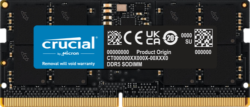 Crucial CT16G56C46S5 hukommelsesmodul 16 GB 1 x 16 GB DDR5 262-pin SO-DIMM Fejlkorrigerende kode