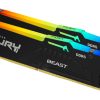 Kingston FURY Beast RGB - DDR5 - sæt - 64 GB: 2 x 32 GB - DIMM 288-PIN - 6400 MHz / PC5-51200 - ikke bufferet