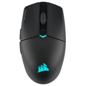CORSAIR Gaming KATAR ELITE - Mus - optisk - 6 knapper - trådløs, kablet - Bluetooth, 2.4 GHz, USB-C - trådløs modtager (USB)