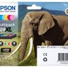 Epson Elephant C13T24384011 blækpatron 6 stk Original Højt (XL) udbytte Sort, Blå, Lys cyan, Magenta, Lys magenta, Gul