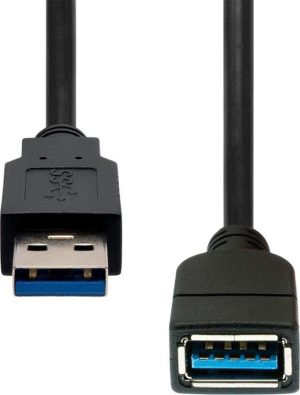 USB 3.2 Gen1 Extension Cable , Black 1M