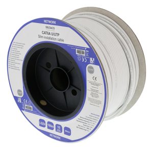 Deltaco TP-56CS netværkskabel Hvid 100 m Cat6a