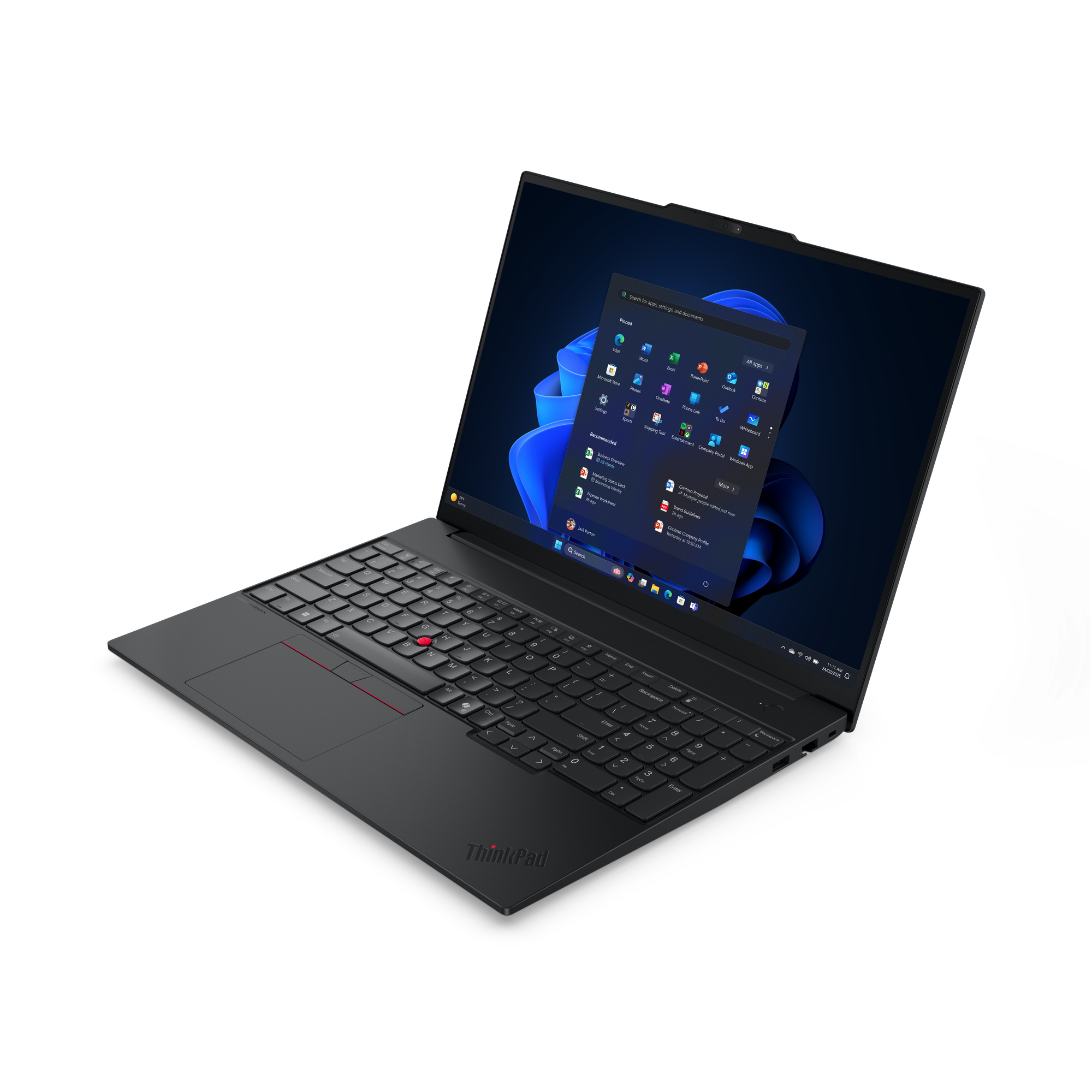 Lenovo ThinkPad E16 Gen 3 21ST - 180° hængselsdesign - AMD Ryzen 7 - 250 / op til 5.1 GHz - Win 11 Pro - Radeon 780M - 32 GB RAM - 512 GB SSD TCG Opal Encryption 2, NVMe - 16"" IPS 1920 x 1200 - Wi-Fi 6E, Bluetooth - sort - kbd: nordisk (dansk/finsk/norsk/svensk) - med 3 års Lenovo courier/indleveringssupport, CO2-offset 0,5 ton (2. generation) - Billede 2