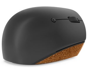 Lenovo Go - Mus - ergonomisk - højrehåndet - blå optisk - 6 knapper - trådløs - 2.4 GHz - trådløs modtager (USB) - grå, kork - detailsalg