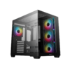 DeepCool CG530U 4F - Kabinet - Sort - Mid tower, ATX, sidepanel med vindue (hærdet glas), USB/Lyd