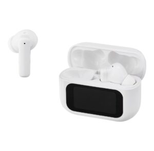 STREETZ T600 TWS earphones with LCD, ANC and ENC, white