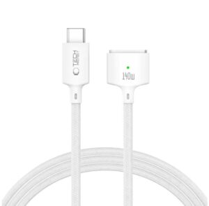 Tech-Protect MMC01 Ultraboost USB-C / USB-C MagSafe 3 140W 200cm Cable for MacBook - White