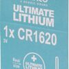 Ultimate Lithium battery, 3V, CR1620 button cell, 1-pack
