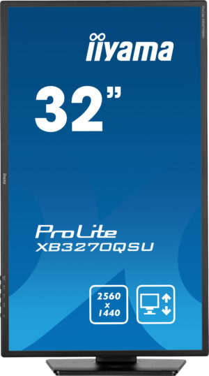 iiyama ProLite XB3270QSU-B1 - LED-skærm - 32"" (31.5"" til at se) - 2560 x 1440 WQHD @ 100 Hz - IPS - 250 cd/m² - 1200:1 - 3 ms - HDMI, DisplayPort - højtalere - mat sort - Billede 4