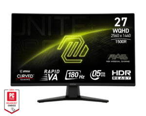MSI MAG 274CQFDE. Skærm diagonal: 68,6 cm (27""), Skærmopløsning: 2560 x 1440 pixel, HD-type: Wide Quad HD, Responstid: 0,5 ms, Naturligt aspektforhold: 16:9, Synsvinkel, horisontal: 178°, Synsvinkel, vertikal: 178°. VESA montering. Produktfarve: Sort