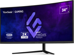 ViewSonic VX3418C-2K - LED-skærm - gaming - 34"" - 3440 x 1440 UWQHD @ 180 Hz - VA - 250 cd/m² - 4000:1 - HDR10 - 1 ms - 2xHDMI, 2xDisplayPort - højtalere - Billede 5