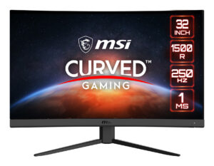 MSI G32C4X - LED-skærm - gaming - kurvet - 31.5"" - 1920 x 1080 Full HD (1080p) @ 250 Hz - VA - 300 cd/m² - 3000:1 - 1 ms - 2xHDMI, DisplayPort