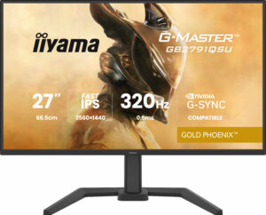 iiyama G-MASTER Gold Phoenix GB2791QSU-B1 - LED-skærm - gaming - 27"" - 2560 x 1440 WQHD @ 320 Hz - Fast IPS - 350 cd/m² - 1000:1 - HDR10 - 0.6 ms - 2xHDMI, DisplayPort - højtalere - mat sort
