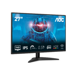 AOC 27B36X - LED-skærm - 27"" - 1920 x 1080 Full HD (1080p) @ 144 Hz - IPS - 1500:1 - HDR10 - 0.5 ms - HDMI, DisplayPort - sort - Billede 2