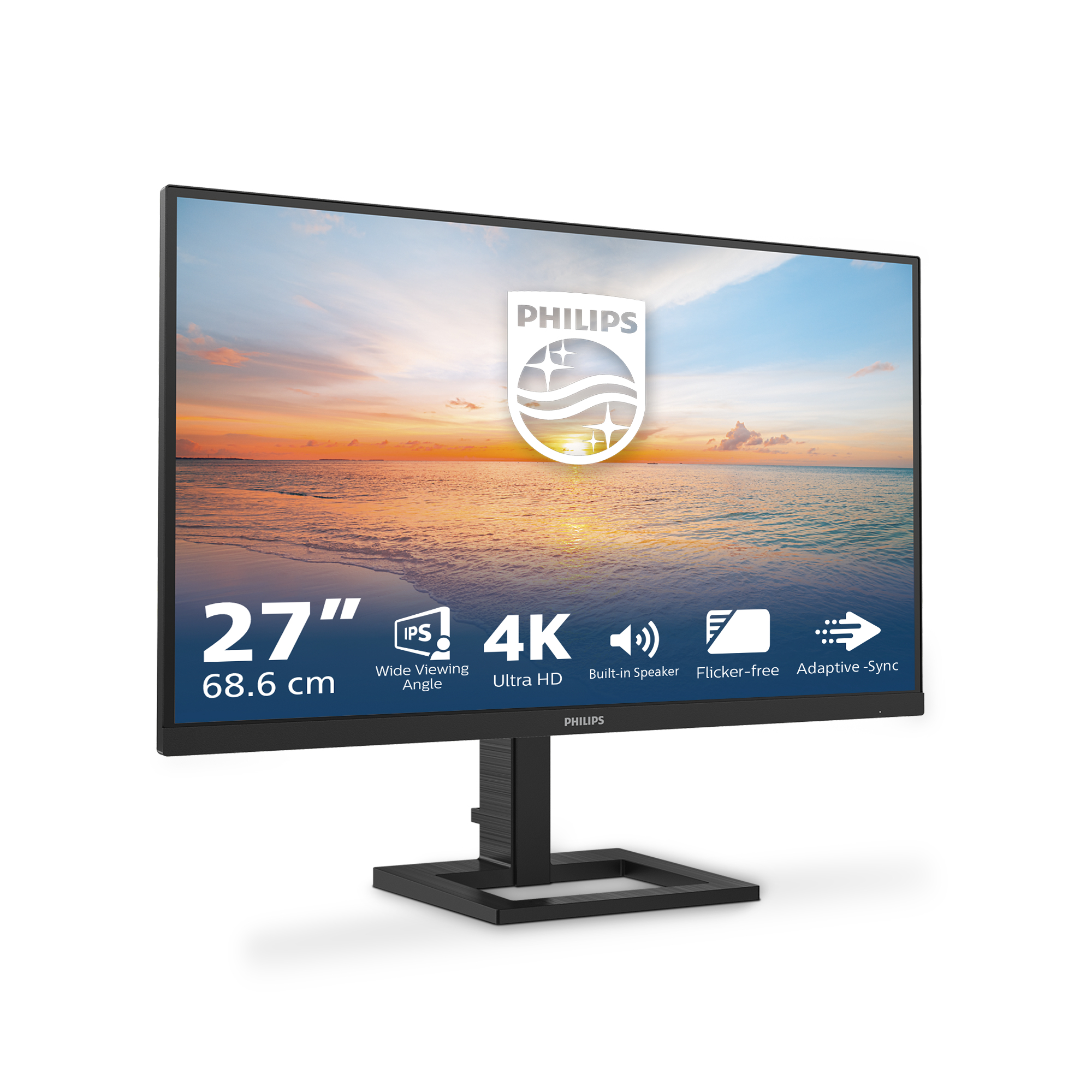 Philips 27E1N1800AE - 1000 Series - LED-skærm - 27"" - 3840 x 2160 4K @ 60 Hz - IPS - 350 cd/m² - 1000:1 - HDR10 - 4 ms - 2xHDMI, DisplayPort - højtalere - sort - Billede 2