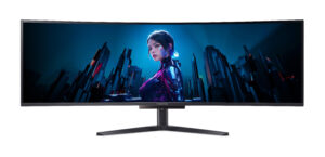 Acer Predator X49 Xbmipphuzx - X-Series - OLED-monitor - gaming - kurvet - 49"" - 5120 x 1440 Dual Quad HD @ 240 Hz - 1000 cd/m² - DisplayHDR 400 True Black - 0.03 ms - HDMI, 2xDisplayPort, USB-C - højtalere - sort