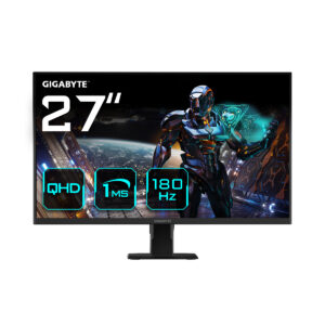 Gigabyte GS27QA - LED-skærm - gaming - 27"" - 2560 x 1440 QHD @ 180 Hz - SS IPS - 300 cd/m² - 1000:1 - 1 ms - 2xHDMI, DisplayPort