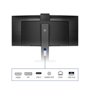 Philips P-line 346P1CRH - LED-skærm - kurvet - 34"" - 3440 x 1440 WQHD @ 100 Hz - VA - 500 cd/m² - 3000:1 - DisplayHDR 400 - 4 ms - HDMI, DisplayPort, USB-C - højtalere - sort struktur - Billede 5